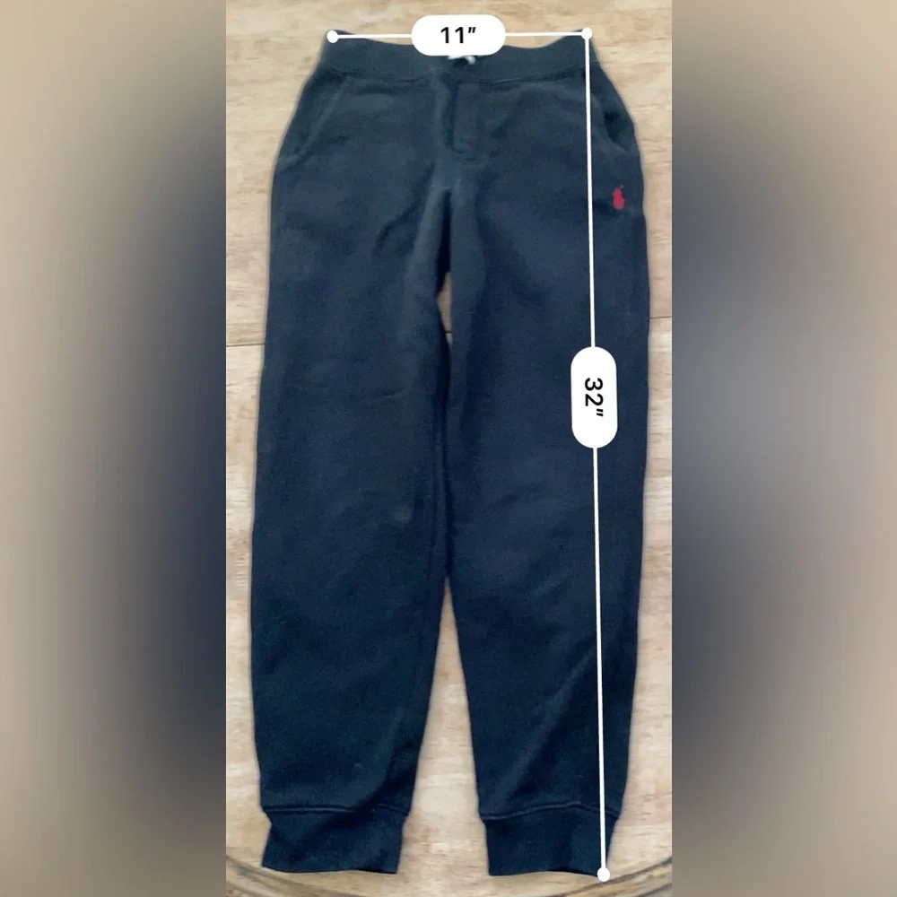 Polo‎ Ralph Lauren Boy’s Sz M (10-12) Black Fleece Jogger Pant